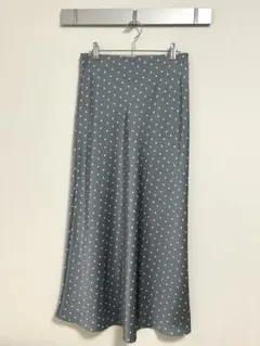 【完売品】ZARAドット柄 フレアスカート水色