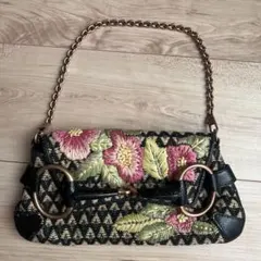 Gucci フローラル ホースビット チェーン クラッチバッグ - メルカリ