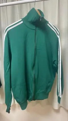 adidas西ドイツ製トラックジャケット ジャージ 7 OPTI 緑白 ロゴなしのサムネイル