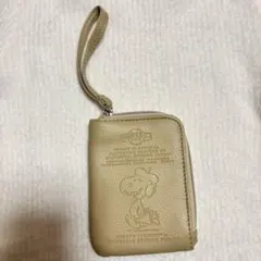 スヌーピー USJ 定期入れ パスケース コインケース ベージュ