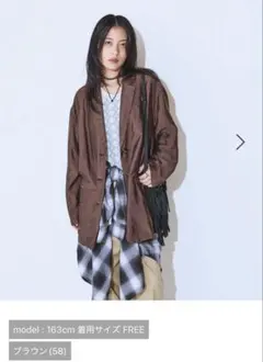 ブラウン テーラードジャケット FREEサイズ