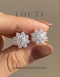 サンフラワー ピアス 0.5ct モアサナイト ダイヤモンド ハリーウィンストン
