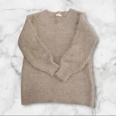 未使用/earth music&ecology ベージュ長袖ニット