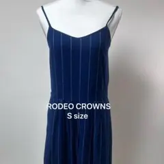 RODEO CROWNSネイビー ストライプ ジャンプスーツ Sのサムネイル