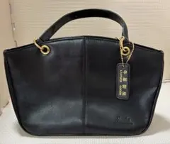 牛革製品　黒 レザー ハンドバッグ　ブランド物　配送料込み