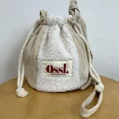 ossl moim もこもこショルダー巾着バッグ コーデュロイ ポシェット 韓国