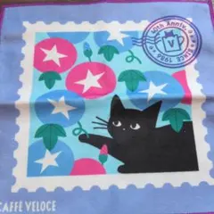 カフェベローチェ　CAFFEVELOCE 黒ねこサマーキャンペーンハンドタオルのサムネイル