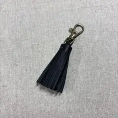 本革タッセル、ブラック♪ハンドメイド