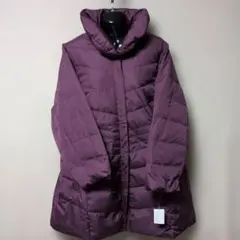 襟付きパープルダウンコート新品未使用タグ付き4Ｌ
