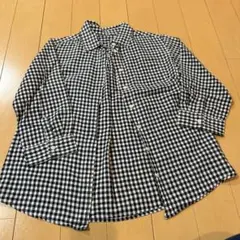 ギンガムチェック薄手長袖シャツMサイズ　Yシャツ