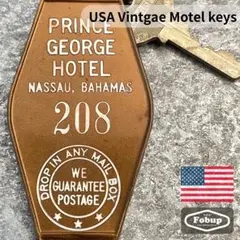 アメリカ製USA Vintage ナッソー モーテル ホテル キー No208