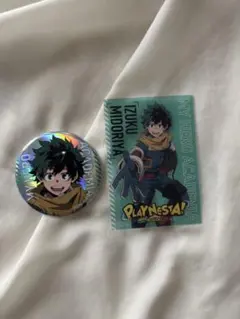 ネスタリゾート ヒロアカ 緑谷出久 クリアカード 缶バッジ