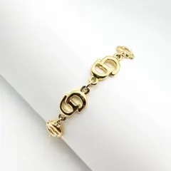 3051-6 極美品✨　Dior　ブレスレット　CD ロゴ　ゴールド　希少　刻印