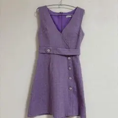 パープル　ドレス
