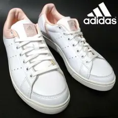 美品■アディダス ゴルフシューズ　スタンスミス　白ピンク　23cm　F33714