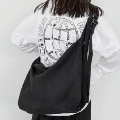 ニュースペーパーバッグ ショルダーバッグ 古着 トート ヴィンテージ ブラック