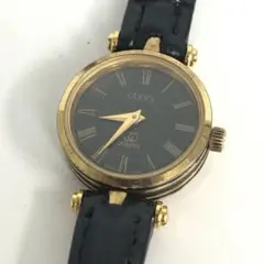 GUCCI グッチ ヴィンテージ クォーツ 腕時計 ブラック ゴールド ジャンク