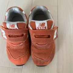 New Balance 996 キッズシューズ 13.5 オレンジ