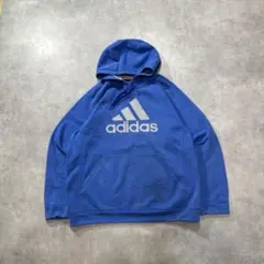 大きめサイズ　USA古着　adidasアディダス　パーカー　ロゴプリント　XXL