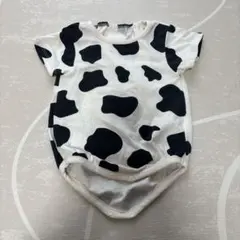 バースデイ　森永乳業コラボ　牛柄ロンパース 70cm