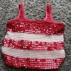 スパンコール付きトートバッグ