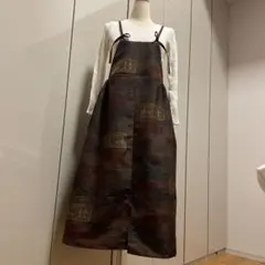着物リメイクジャンパースカート　ハンドメイド