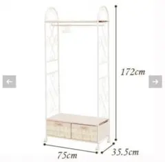 【ロマプリ】フリルハンガーラック（２杯）／peche(ペッシュ)