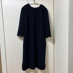 ★美品★PLST ワンピース 7分袖 ネイビー