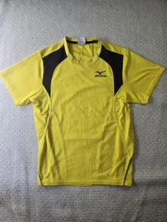 MIZUNO ミズノ 半袖Tシャツ ドライメッシュ イエロー 黒のサムネイル