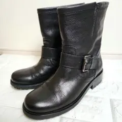 【美品】ファビオルスコーニ　ショートエンジニアブーツ　ベルト　ブラック　36