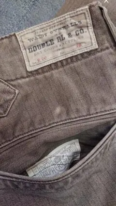 RRL シンチバック ストライプ ワークパンツ W29 ブラウン ヘリンボーンのサムネイル