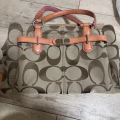 COACH ロゴ柄 ハンドバッグ