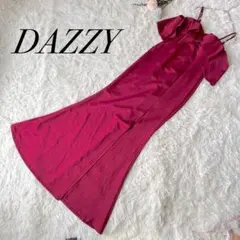 【デイジー】ドレス ロング オフショルダー ワインレッド スリット M