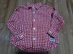 ミキハウス　赤チェックシャツ90cm