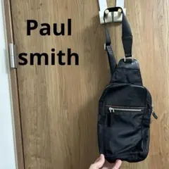 Paul smithポールスミス　ボディバッグ ナイロン &レザー　黒色