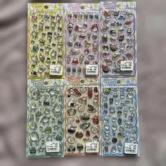 国内正規品 たまごあし 6枚セット ぷっくりシール 3Dシール ドロップシール