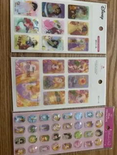 ディズニー　プリンセス プリンス　3Dシール　ストーンシール　立体シール