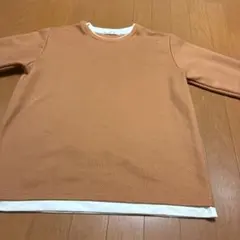 ikka イッカ　ロングTシャツ　Lサイズ　オレンジ　レイヤードのサムネイル