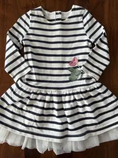 PETIT BATEAU プチバトー　トトロ ジブリ ワンピース ボーダー