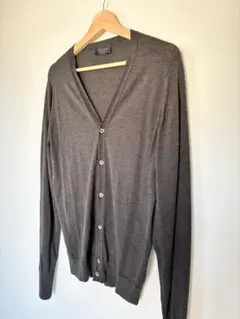 JOHN SMEDLEY ジョンスメドレー メリノウールカーディガン チャコール