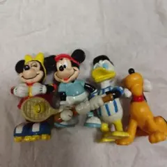 ディズニー　レトロ　ミッキー・ミニー・ドナルド・プルート フィギュアセット
