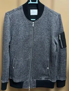 THE SHOP TK MA-1 ヘリンボーン ブルゾン ジャケット グレーのサムネイル