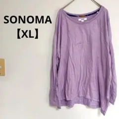 ソノマ ラベンダー 長袖トップス XL ニット 春秋 ゆったり 海外古着 1点物