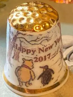 新品廃盤◆イギリス製指貫◆くまのプーさんhappy new year2017