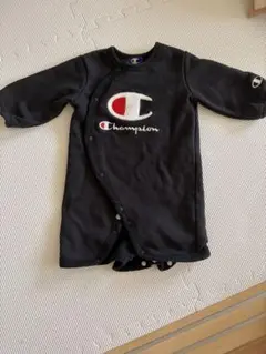 Champion ベビー ロンパース カバーオール ブラック 60-70 長袖のサムネイル