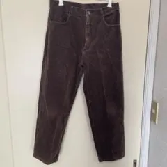 ブラウン コーデュロイ パンツ ハイウエスト
