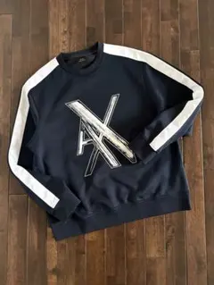 ARMANI EXCHANGE/ビッグロゴ ジャージ スウェット ブラック Lのサムネイル