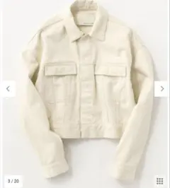 アンクレイヴ デニムジャケット白Gジャン美品キレイめ春秋冬クロップドカジュアル