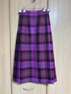 チェック プリーツ