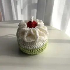 【ハンドメイド】クリームソーダ　BIG巾着　ポーチ　編み物　かぎ針編み